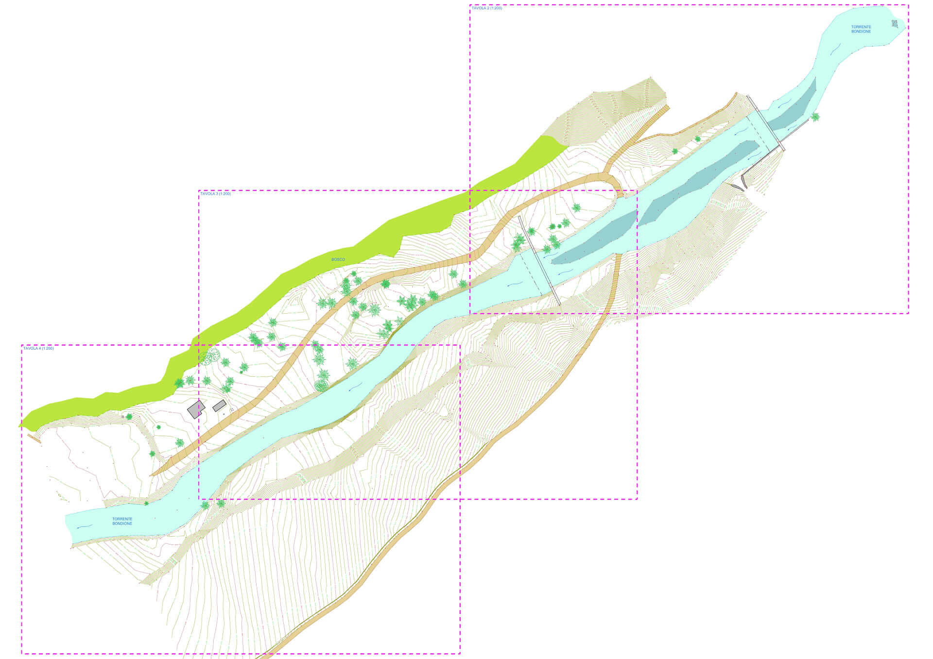 Geometra Quadrini Davide - Tratto di torrente con area limitrofa